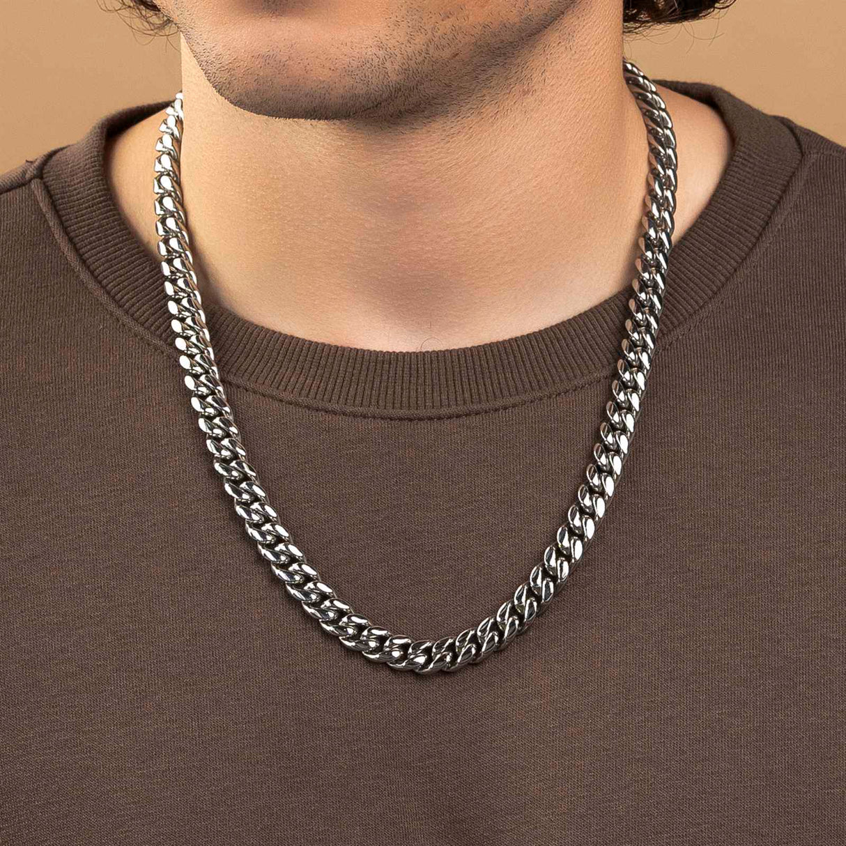 Cuban Link Chain White Gold (10mm)