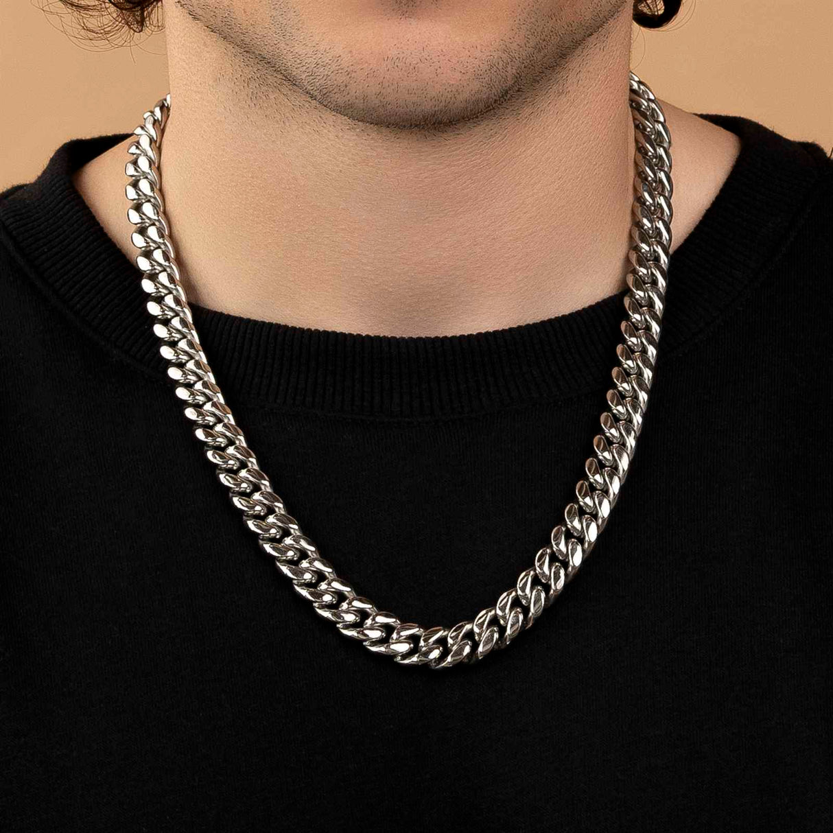 Cuban Link Chain White Gold (12mm)