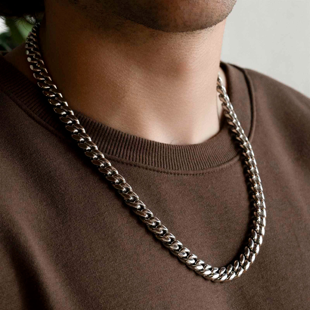Cuban Link Chain White Gold (10mm)