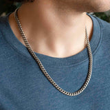 Cuban Link Chain White Gold (6mm) 22"