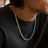 Diamond Tennis Chain in White Gold (6mm)