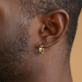 Vermeil Small Hoop Earrings on model