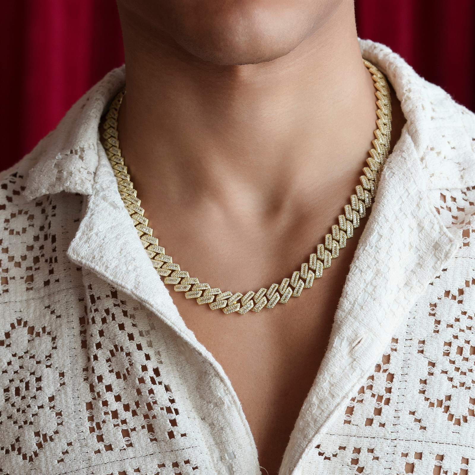 Vermeil Diamond Monaco Cuban Chain The Gold Gods