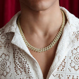 Vermeil Diamond Monaco Cuban Chain