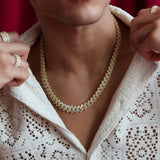 Vermeil Diamond Monaco Cuban Chain