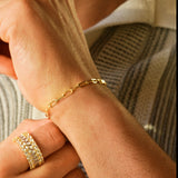 Vermeil Paperclip Bracelet The Gold Gods Men's Jewelry