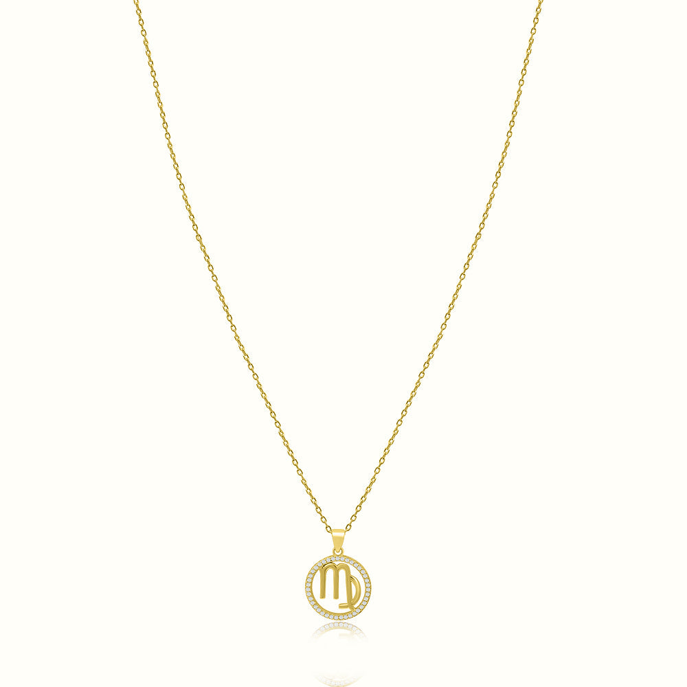 Women's Vermeil Diamond Zodiac Neclace Pendant