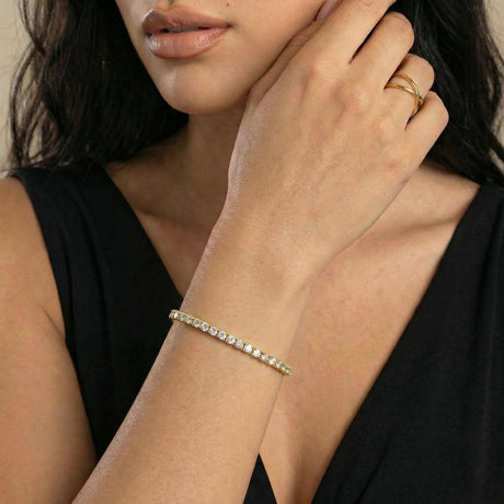 Women's Vermeil Diamond Buttercup Tennis Bracelet The Gold Goddess Women’s Jewelry By The Gold Gods