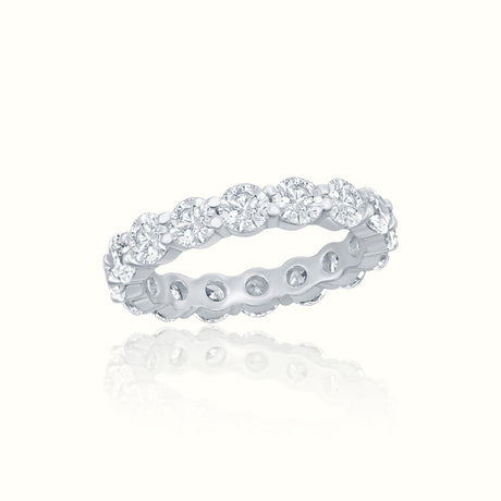Women's Silver Diamond Buttercup Eternity Ring The Gold Goddess Women’s Jewelry By The Gold Gods