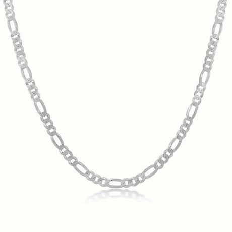 Women's Silver Figaro Chain 5mm The Gold Goddess Women’s Jewelry By The Gold Gods