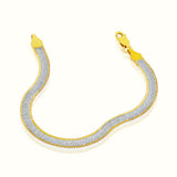 Vermeil 2 Tone Herringbone Bracelet The Gold Gods