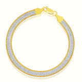 Vermeil 2 Tone Herringbone Bracelet The Gold Gods