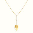 Women's Vermeil Bezel Diamond Tribal Hamsa Hand Necklace Pendant  The Gold Goddess Women’s Jewelry By The Gold Gods