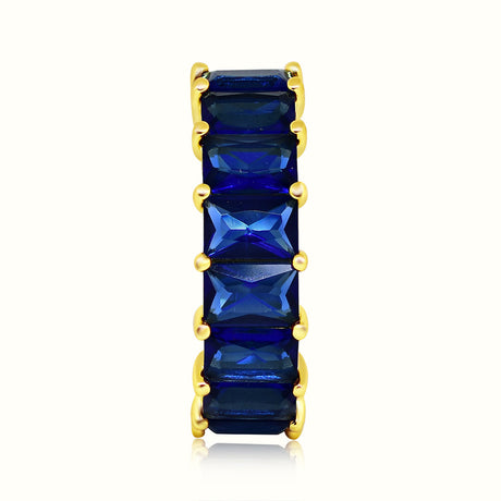 Women's Vermeil Multi Color Emerald Eternity Ring