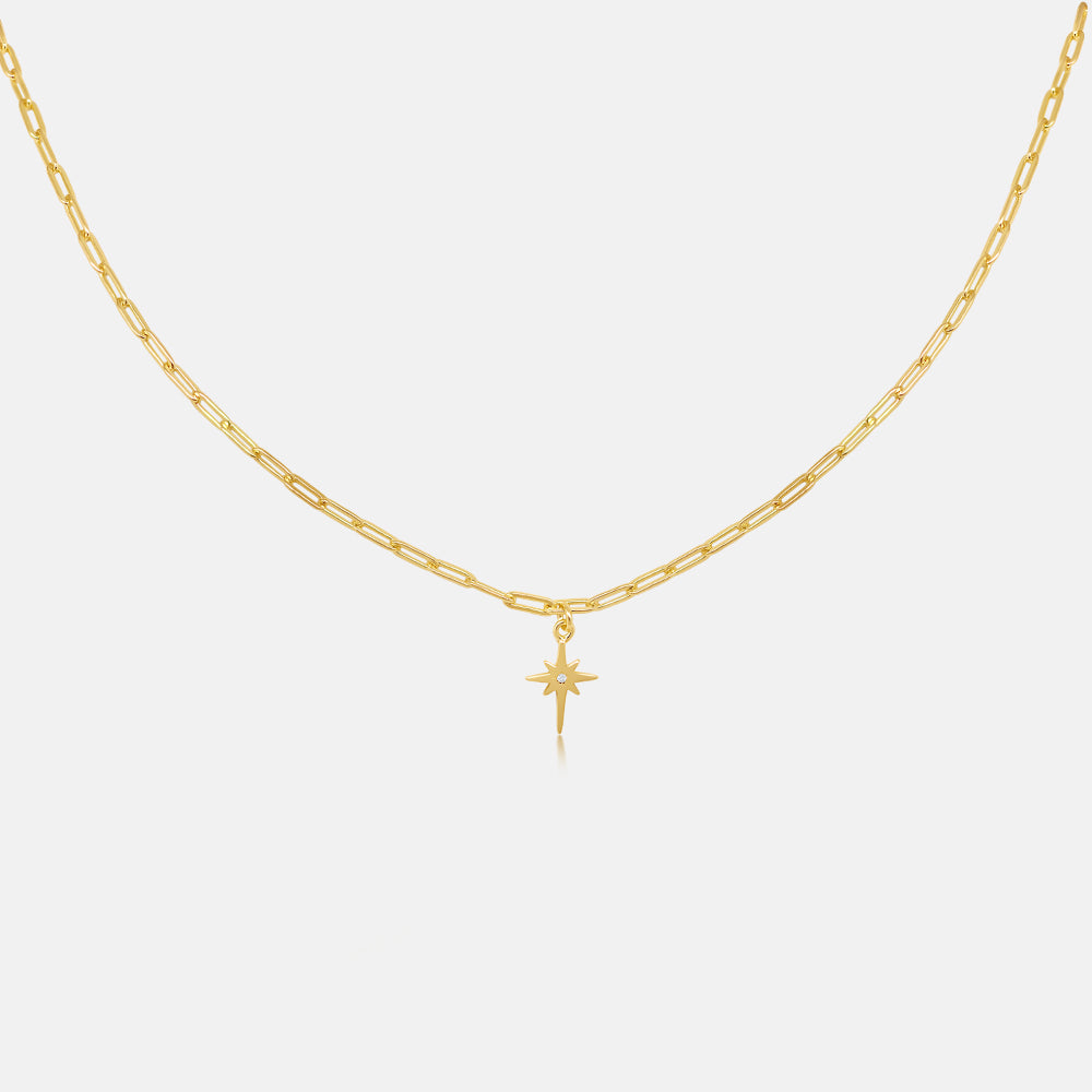 Women's Vermeil Bright Star Necklace Pendant  The Gold Gods Women’s Jewelry By The gold Gods
