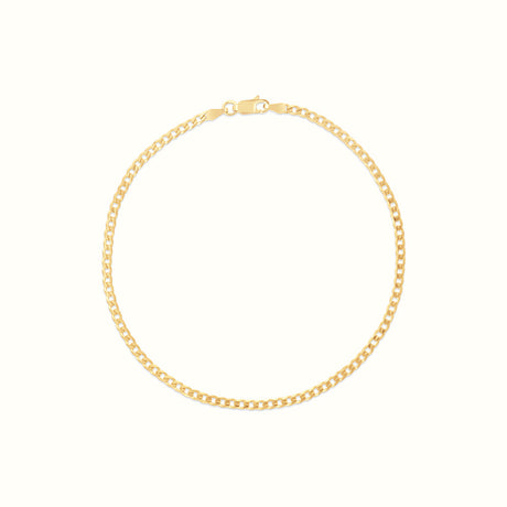 Women's Vermeil Cuban Anklet The Gold Goddess Women’s Jewelry By The Gold Gods