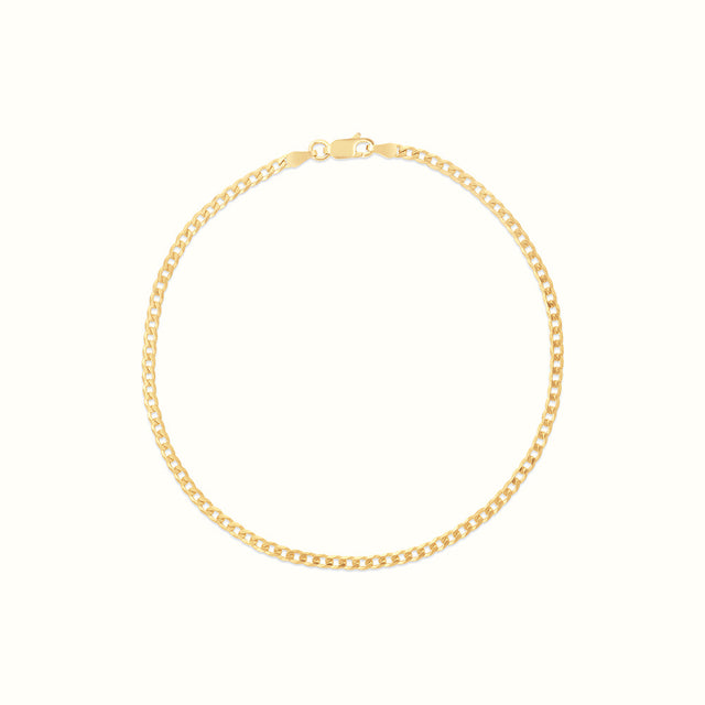 Women's Vermeil Cuban Anklet The Gold Goddess Women’s Jewelry By The Gold Gods