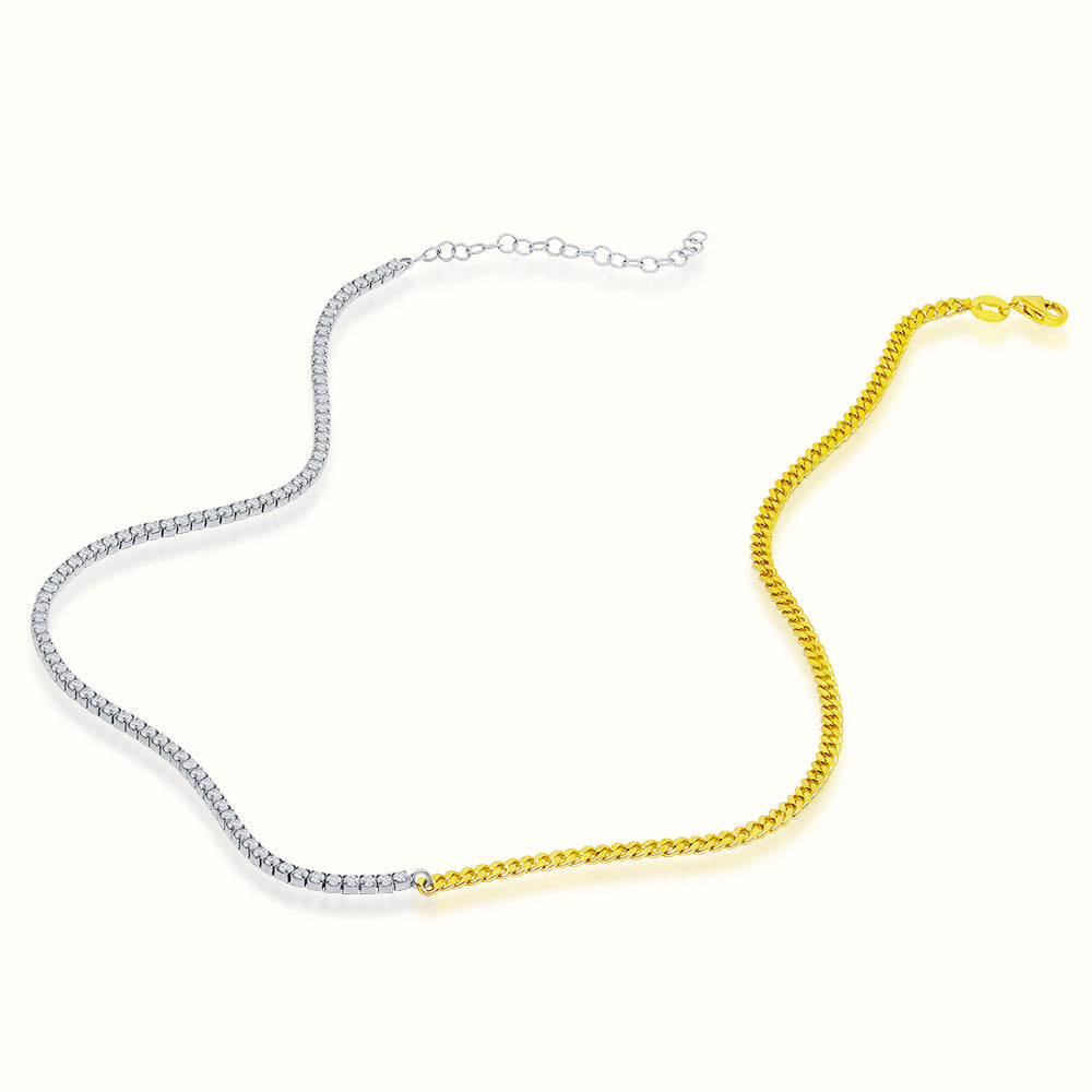 Women's Vermeil Cuban Diamond Tennis Chain The Gold Goddess Women’s Jewelry By The Gold Gods