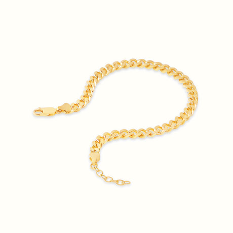 Women's Vermeil Cuban Link Anklet The Gold Goddess Women’s Jewelry By The Gold Gods