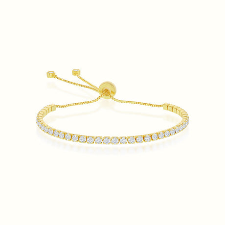 Women's Vermeil Diamond Adjustable Tennis Bracelet The Gold Goddess Women’s Jewelry By The Gold Gods