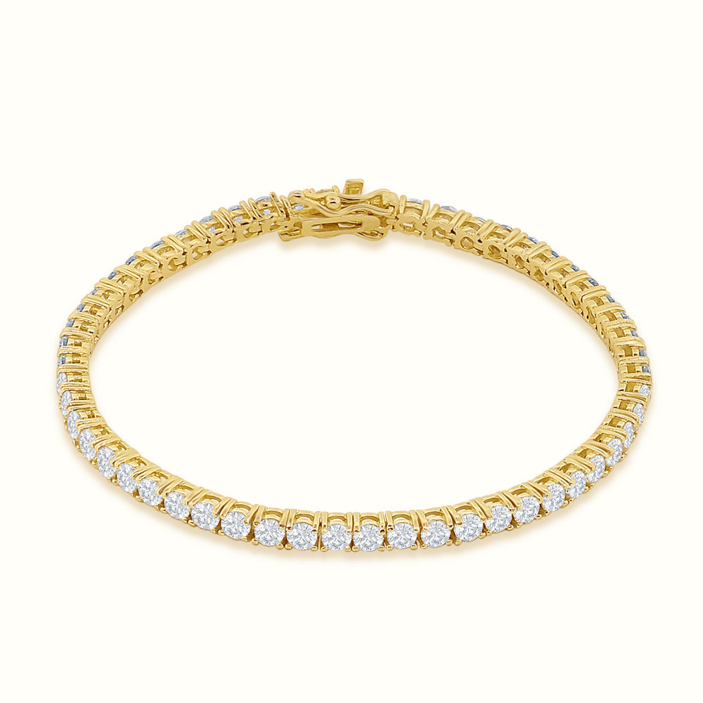 Women's Vermeil Diamond Buttercup Tennis Bracelet The Gold Goddess Women’s Jewelry By The Gold Gods