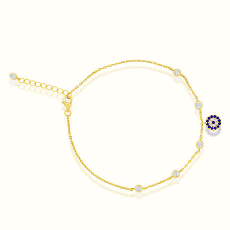 Women's Vermeil Diamond Coin Anklet The Gold Goddess Women’s Jewelry By The Gold Gods