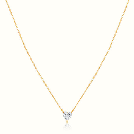 Women's Vermeil Diamond Heart Necklace Pendant The Gold Goddess Women’s Jewelry By The Gold Gods