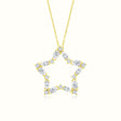 Women's Vermeil Diamond Star Necklace Pendant The Gold Goddess Women’s Jewelry By The Gold Gods
