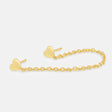 Women's Vermeil Double Heart Stud Chain Earring The Gold Goddess Women’s Jewelry By The Gold Gods