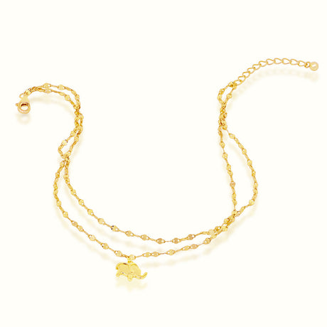 Women's Vermeil Elephant Anklet The Gold Goddess Women’s Jewelry By The Gold Gods