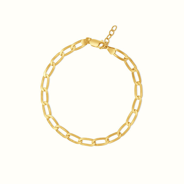 Women's Vermeil Flat Paperclip Anklet The Gold Goddess Women’s Jewelry By The Gold Gods