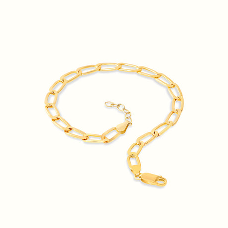 Women's Vermeil Flat Paperclip Anklet The Gold Goddess Women’s Jewelry By The Gold Gods
