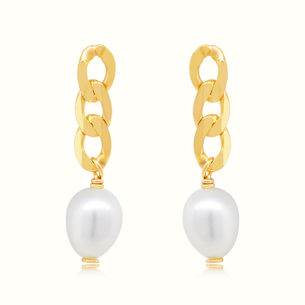 Women's Vermeil Floating Pearls Earrings The Gold Goddess Women’s Jewelry By The Gold Gods