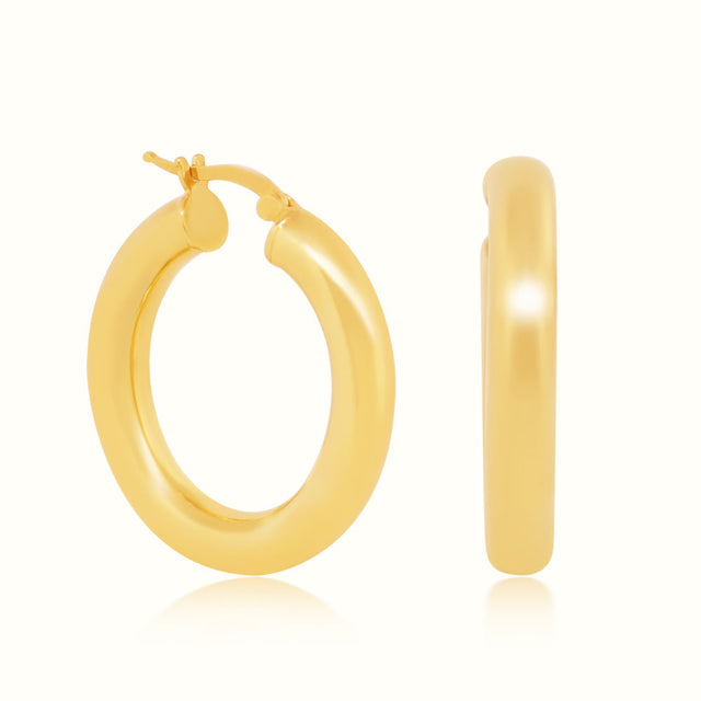 Women's Vermeil Large Hoops Earrings The Gold Goddess Women’s Jewelry By The Gold Gods