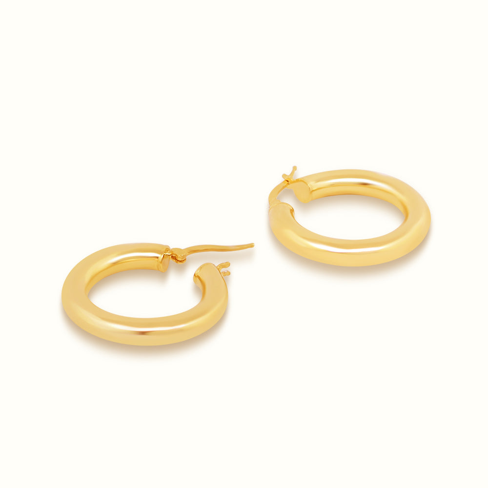 Women's Vermeil Large Hoops Earrings The Gold Goddess Women’s Jewelry By The Gold Gods