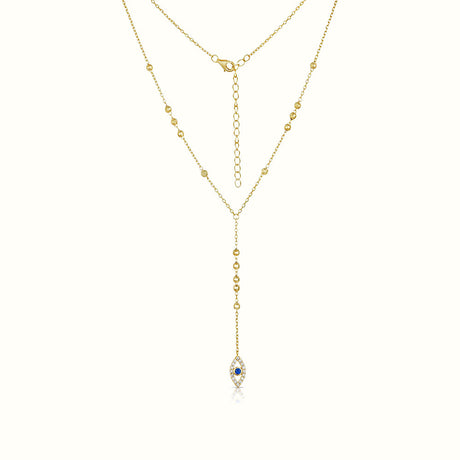 Women's Vermeil Layered Diamond Eye Necklace Pendant  The Gold Goddess Women’s Jewelry By The Gold Gods