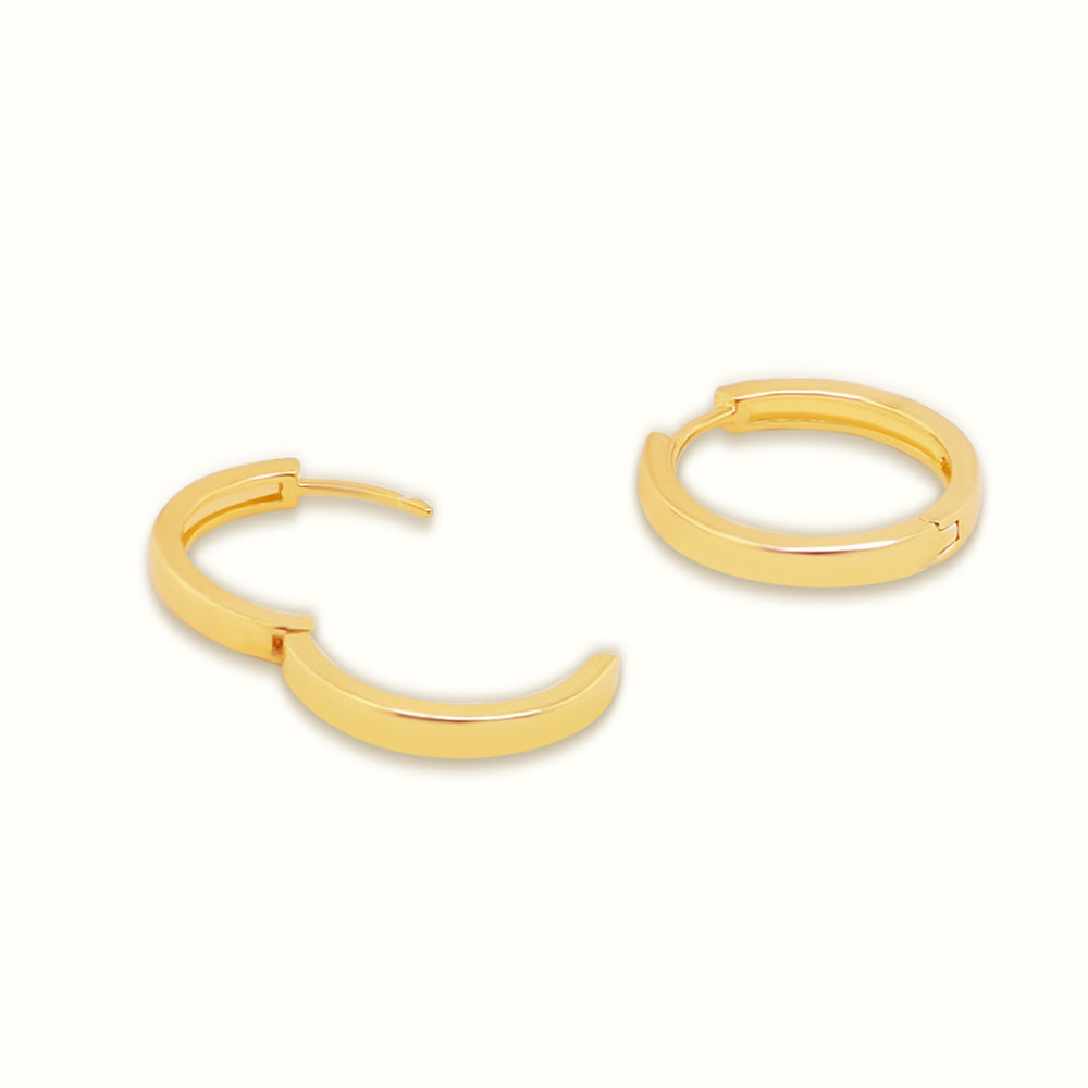 Women's Vermeil Medium Thin Hoop Earrings The Gold Goddess Women’s Jewelry By The Gold Gods