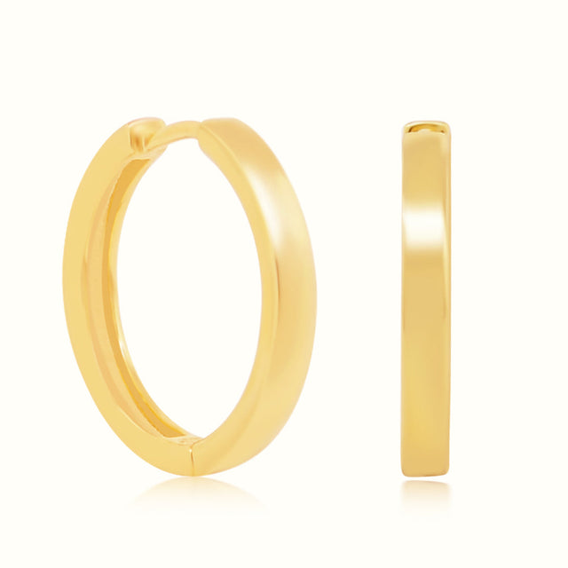 Women's Vermeil Medium Thin Hoop Earrings The Gold Goddess Women’s Jewelry By The Gold Gods