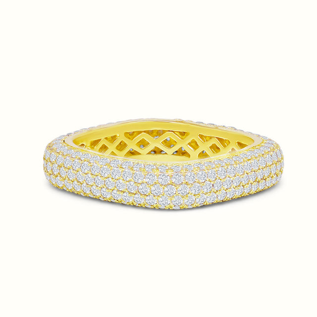 Women's Vermeil Micro Diamond Frost Ring The Gold Goddess Women’s Jewelry By The Gold Gods