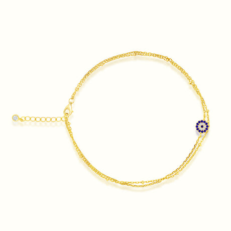 Women's Vermeil Mini Diamond Coin Anklet The Gold Goddess Women’s Jewelry By The Gold Gods