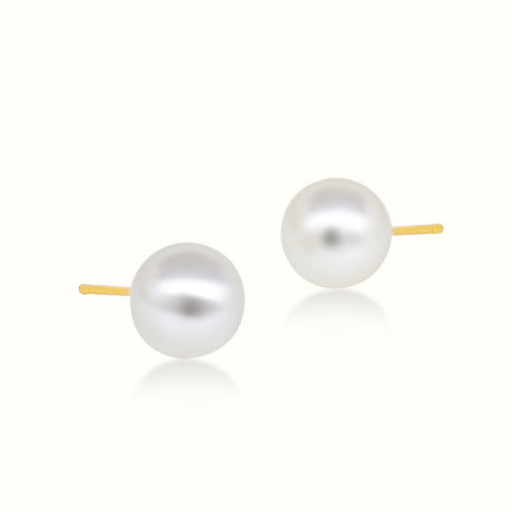 Women's Vermeil Pearl Studs Earrings The Gold Goddess Women’s Jewelry By The Gold Gods