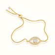 Women's Vermeil Round Diamond Evil Eye Bracelet The Gold Goddess Women’s Jewelry By The Gold Gods