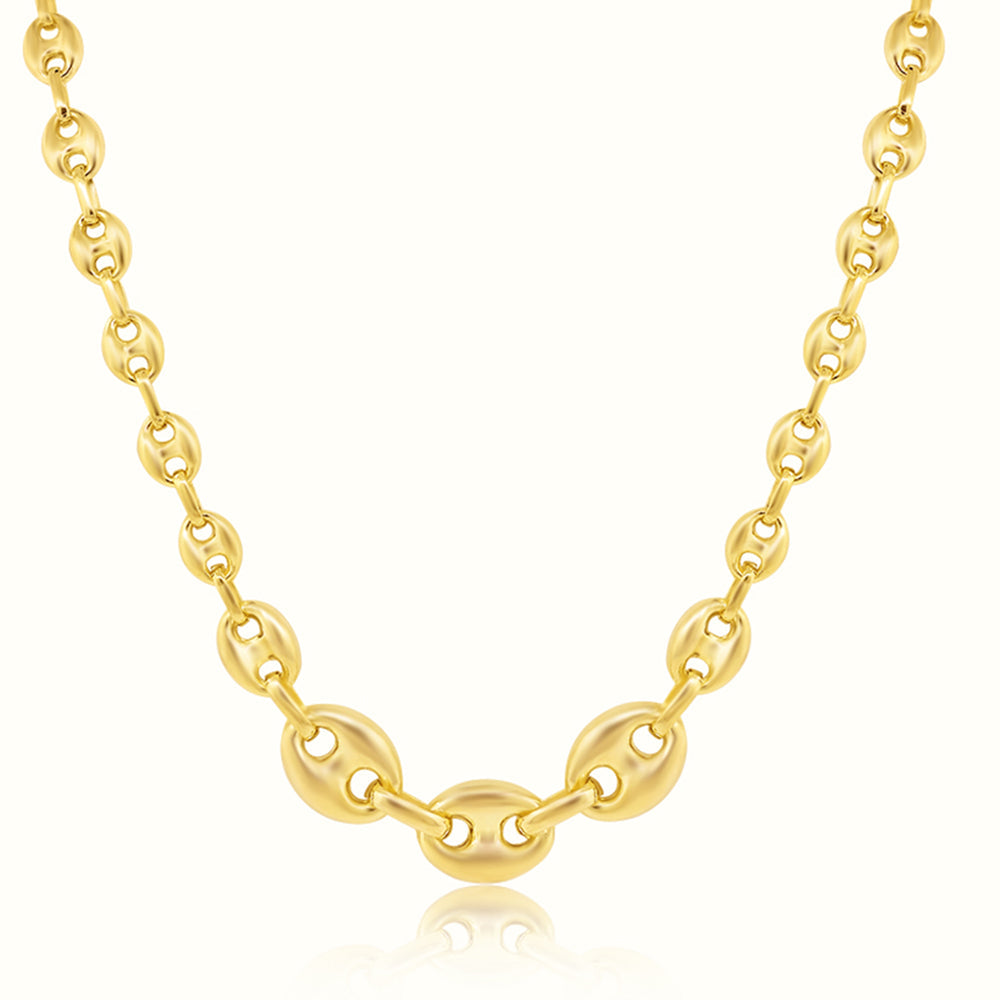 Women's Vermeil Tapered Puff Chain | The Gold Goddess – The Gold Gods