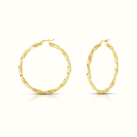 Women's Vermeil Waved Hoops Earrings The Gold Goddess Women’s Jewelry By The Gold Gods