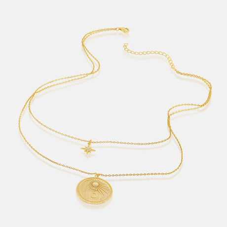 Women's Vermeil Yin & Yang Diamond Star Necklace Pendant The Gold Goddess Women’s Jewelry By The Gold Gods