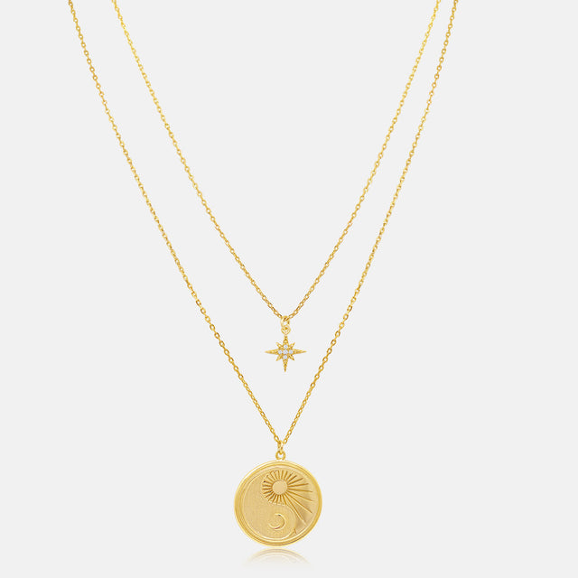 Women's Vermeil Yin & Yang Diamond Star Necklace Pendant The Gold Goddess Women’s Jewelry By The Gold Gods