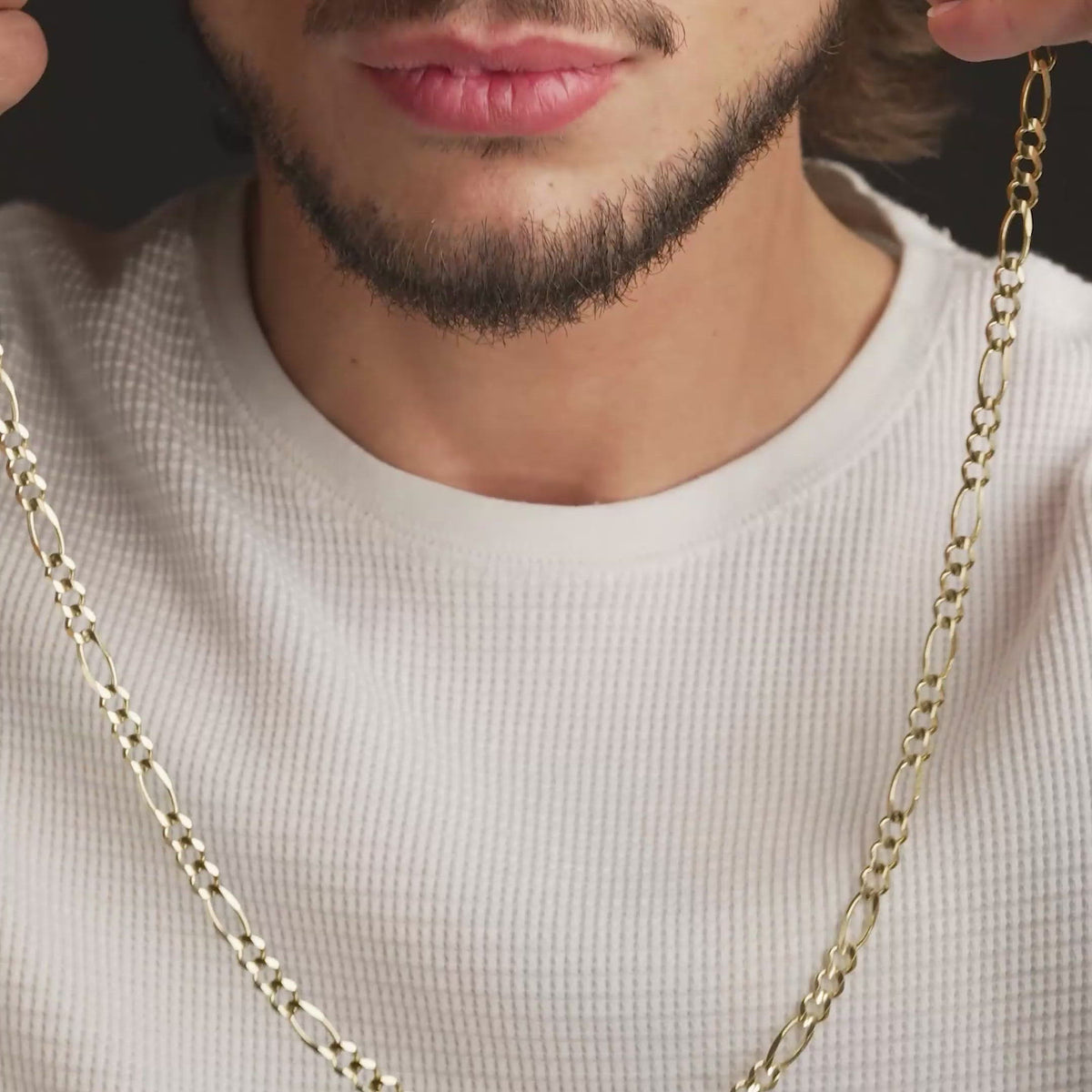 Solid Gold Figaro Chain 8mm | The Gold Gods