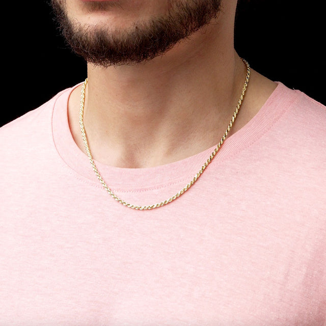 Solid Gold Rope Chain 