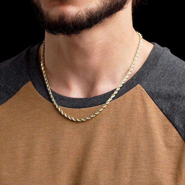 Solid Gold Rope Chain 4mm | The Gold Gods