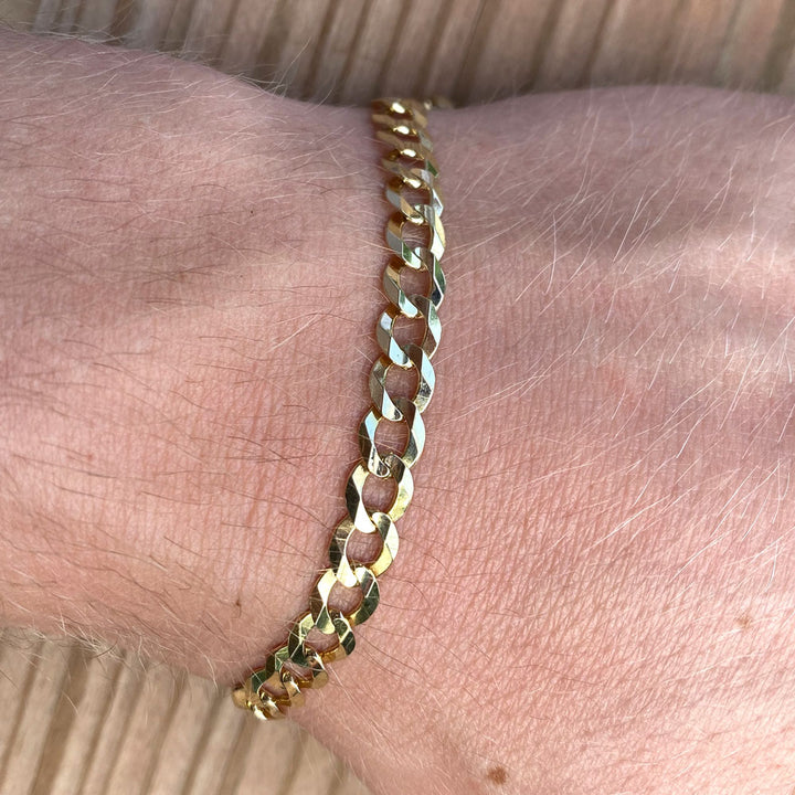 Solid Gold Curb Cuban Bracelet The Gold Gods 5.5mm